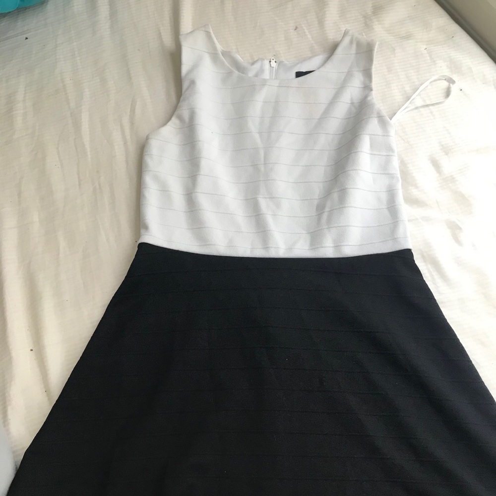 black & white dress